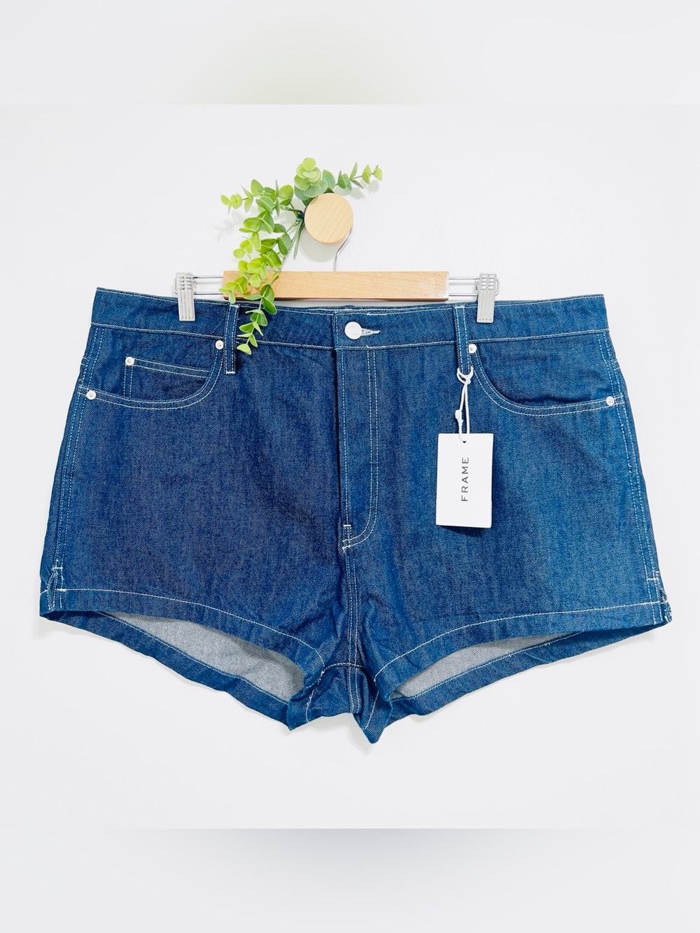 FRAME NWT Dark Blue The Mini Denim Shorts